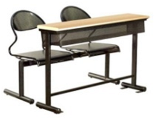 Two Seater Desk with Perforated Seat Manufacturers in Tirunelveli